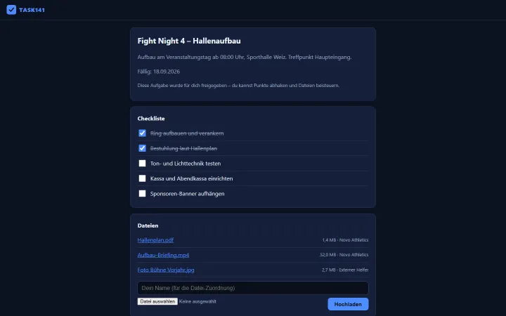 Share link: externals contribute without an account